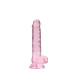Realistické dildo so semenníkmi 8"" / 20 cm - ružové