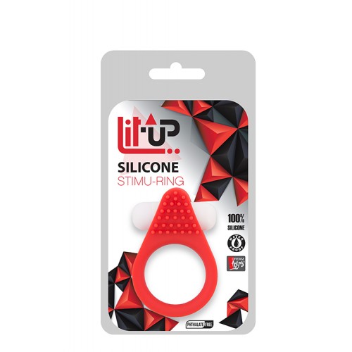 LIT-UP SILICONE STIMU RING 1 RED