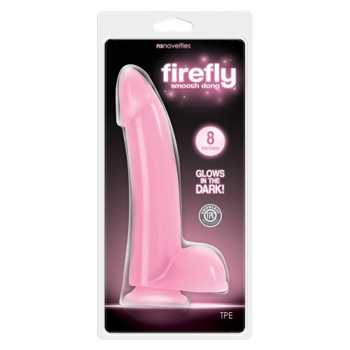 VIBRÁTOR FIREFLY SMOOTH GLOWING DONG 8" PINK